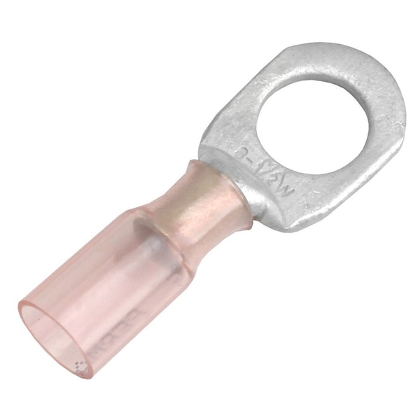 Pacer 8 AWG Heat Shrink Ring Terminal - 1/2in Stud Size - 25 Pack